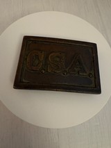 Antique “CSA” California State Artillery Militia Belt Plate - 1 of 2