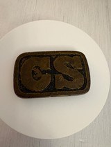 Civil War Era Confederate “CS” Rectangular Belt Plate - 1 of 2