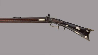 Rare American O/U Percussion Combination Gun Rifle Over Smoothbore - Image 4 of 8