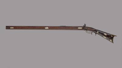 Rare American O/U Percussion Combination Gun Rifle Over Smoothbore - Image 1 of 8