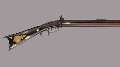Rare American O/U Percussion Combination Gun Rifle Over Smoothbore - Image 2 of 8