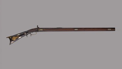 Rare American O/U Percussion Combination Gun Rifle Over Smoothbore - Image 8 of 8