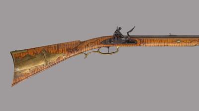 Carl Shirley Signed Plains Style Percussion Rifle33” Barrel - Image 7 of 8
