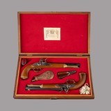 G. Gedney Godwin Cased Matched Pair Flintlock PistolsEnglish Dueling Style - Image 5 of 7