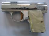 Browning Baby 25acp Nickel, Pearls, Pouch, Like New! - 2 of 10