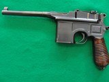 Mauser C96 Broomhandle Late Model 1930 w/Stock, Nice! - 5 of 15