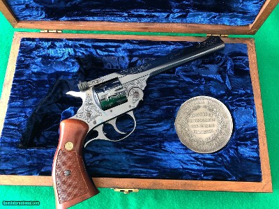 Engraved H&R 999 Revolver, Cased set, One of 999, Nice!