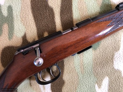 Anschutz 22LR Model 1418 Mannlicher Stock Double Set Triggers