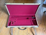 Double Rifle Trunk Case, Wood and Canvas