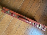 Huey Double Rifle Oak and Leather Trunk Case - 9 of 11