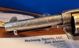 Rare Colt SAA 45LC Engraved Antique Nickel 4.75" - 5 of 20