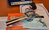 Colt Single Action Army 4.75" Barrel Bright Nickel Finish NIB - 14 of 20