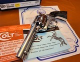 Colt Single Action Army 4.75" Barrel Bright Nickel Finish NIB - 7 of 20