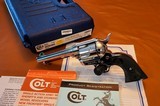 Colt Single Action Army 4.75" Barrel Bright Nickel Finish NIB - 2 of 20