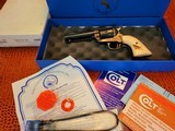 Colt Custom Gun Shop .44-40 Single Action Army 4.75" Barrel Stag Grips NIB for sale