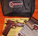 Guncrafter Industries Hellcat X2 Commander Double Stack 9mm Custom Build 2011 Battleworn Hellboy Red ION Gold Barrel - 1 of 8