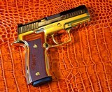 AWESOME SIG SAUER P320 AXG CLASSIC 9MM 2 TONE 24KT GOLD & BLACK CHROME THE TONY MONTANA OF PISTOLS - 1 OZ SILVER SCARFACE - 5 of 20