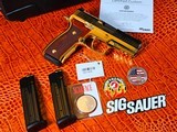 AWESOME SIG SAUER P320 AXG CLASSIC 9MM 2 TONE 24KT GOLD & BLACK CHROME THE TONY MONTANA OF PISTOLS - 1 OZ SILVER SCARFACE - 2 of 20