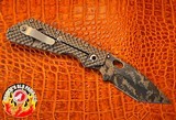 MICK STRIDER CUSTOM "YETI" XL TANTO BLADE DIGI CAMO WITH DOUBLE EDGE GUNNER GRIP TITANIUM HANDLE - 4 of 10