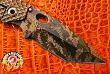 MICK STRIDER CUSTOM "YETI" XL TANTO BLADE DIGI CAMO WITH DOUBLE EDGE GUNNER GRIP TITANIUM HANDLE - 5 of 10