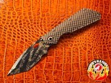 MICK STRIDER CUSTOM "YETI" XL TANTO BLADE DIGI CAMO WITH DOUBLE EDGE GUNNER GRIP TITANIUM HANDLE - 1 of 10