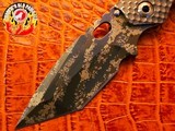 MICK STRIDER CUSTOM "YETI" XL TANTO BLADE DIGI CAMO WITH DOUBLE EDGE GUNNER GRIP TITANIUM HANDLE - 2 of 10