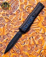 Marfione Custom Knives Atreus D/E DLC Cryo Ice Finish w/Flamed Titanium & Carbon Fiber Inlay, Carbon Fiber Button and Flamed Ti Accents - 7 of 17