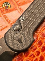 Marfione Custom LUDT Auto Carbon Fiber Handle DLC Satin Finish Carbon Fiber Inlaid Button DLC Ringed Hardware Serial #009 - 6 of 20