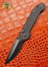 Marfione Custom LUDT Auto Carbon Fiber Handle DLC Satin Finish Carbon Fiber Inlaid Button DLC Ringed Hardware Serial #009 - 4 of 20