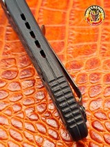 Marfione Custom LUDT Auto Carbon Fiber Handle DLC Satin Finish Carbon Fiber Inlaid Button DLC Ringed Hardware Serial #009 - 15 of 20