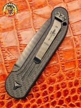 Marfione Custom LUDT Auto Carbon Fiber Handle DLC Satin Finish Carbon Fiber Inlaid Button DLC Ringed Hardware Serial #009 - 19 of 20