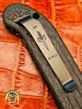 Marfione Custom LUDT Auto Carbon Fiber Handle DLC Satin Finish Carbon Fiber Inlaid Button DLC Ringed Hardware Serial #009 - 10 of 20