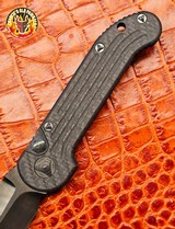 Marfione Custom LUDT Auto Carbon Fiber Handle DLC Satin Finish Carbon Fiber Inlaid Button DLC Ringed Hardware Serial #009 - 7 of 20