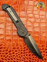 Marfione Custom LUDT Auto Carbon Fiber Handle DLC Satin Finish Carbon Fiber Inlaid Button DLC Ringed Hardware Serial #009 - 9 of 20
