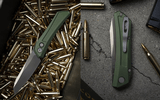 Pro-Tech Dmitry Sinkevich Oligarch Design - Green Aluminum Handle - Smoky Gray DLC MagnaCut - DS121-Green - 6 of 6