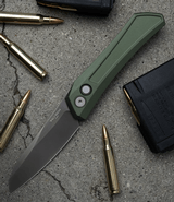 Pro-Tech Dmitry Sinkevich Oligarch Design - Green Aluminum Handle - Smoky Gray DLC MagnaCut - DS121-Green - 2 of 6
