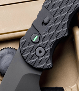 Pro-Tech Knives TR-4 F3 Operator Feather Textured Black Handle DLC Black MagnaCut Blade Tritium Button Sterile - 2 of 6
