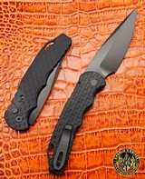 Pro-Tech Knives TR-4 F3 Operator Feather Textured Black Handle DLC Black MagnaCut Blade Tritium Button Sterile - 5 of 6