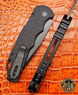 Pro-Tech Knives TR-4 F3 Operator Feather Textured Black Handle DLC Black MagnaCut Blade Tritium Button Sterile - 6 of 6