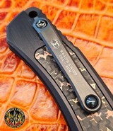 Heretic Custom Wraith V4 Manual Bowie Vegas Forge Damascus/Pivot w/Snake Skin Carbon Fiber Inlay - Aluminum DLC Chassis - 10 of 12