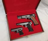1969 Belgium Browning 3 Pistol Set Hi-Power 9mm, Model 1955/1910 380 ACP, and Baby 25 ACP Free Shipping - 1 of 14