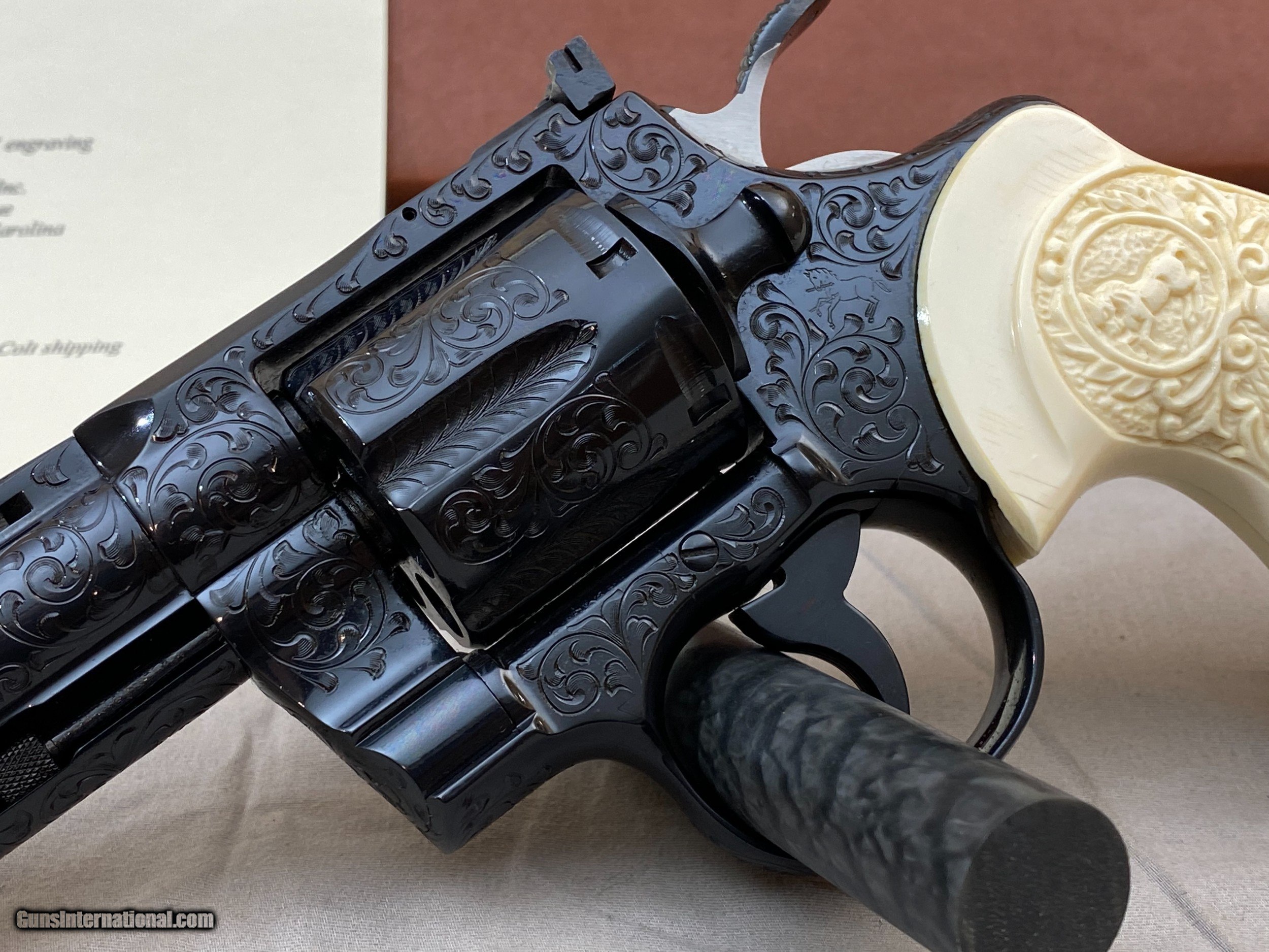 Mint Factory D Engraved 1977 Colt Python 4