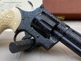 Mint Factory D Engraved 1977 Colt Python 4" Blued 357 Magnum Ivory Grips Factory Letter - 7 of 16