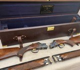 Special Order Cased Belgian Browning Custom Shop Case Hardened B-125 Pair Master Engraved by C. Baerten and JP. Bailey - 1 of 15