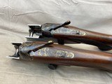 Special Order Cased Belgian Browning Custom Shop Case Hardened B-125 Pair Master Engraved by C. Baerten and JP. Bailey - 13 of 15