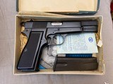 1963 Belgian Browning FN Hi Power Near New in Original Turquoise Box Internal Extractor Non-Tumbprint Pre T Series 9mm - 1 of 11