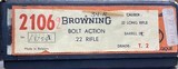 NIB Belgium Browning T-Bolt Deluxe T2 + Original Box With Test Target .22lr - 25 of 25