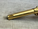 Gorgeous Factory Gold + Nitre Blue + Ivory Grips Single Action Army 45LC in Original Box with French Fitted Case - 10 of 25