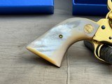 Stunning Factory Gold + Heat Treated Screws + Pearl Grips Colt Single Action Army 45LC in Original Box with Fitted Case - 11 of 21