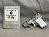 Top Tier Factory Engraved 1968 Belgian Browning Baby Renaissance 25acp - 2 of 14